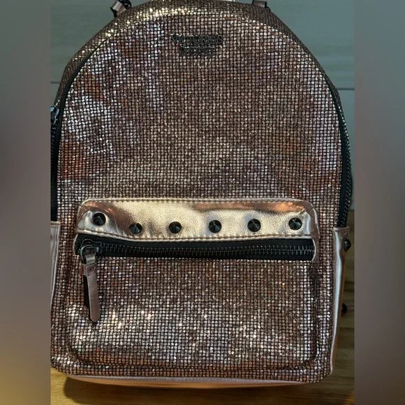 Victoria's Secret Metallic Rose Gold Mini Backpack - Picture 7 of 14